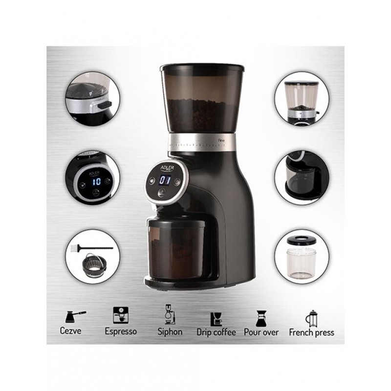 ADLER AD-4450 Μύλος Άλεσης Καφέ 300W ADLER AD-4450 Μύλος Άλεσης Καφέ 300W